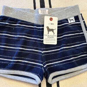 The Black Dog Terry Shorts 3T Navy/Gray Striped